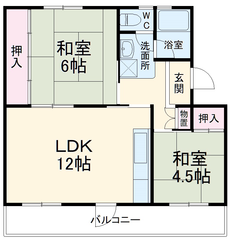 高洲三丁目団地の間取り