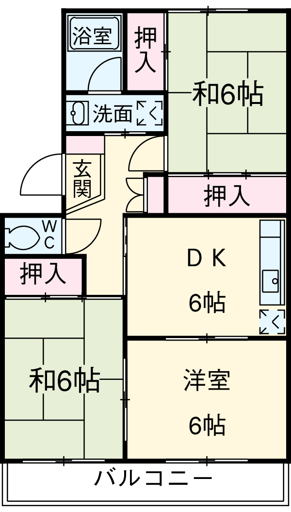 第3ハイツひらくの間取り