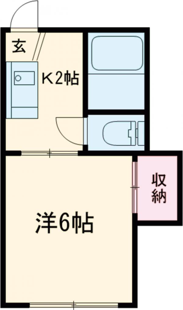メゾンフォンテーヌBの間取り