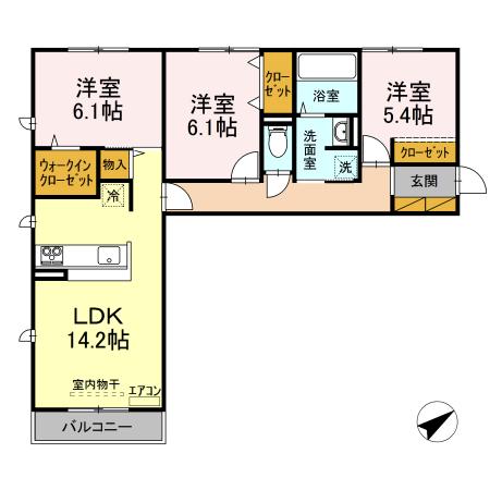 グランデールおおたかの森の間取り