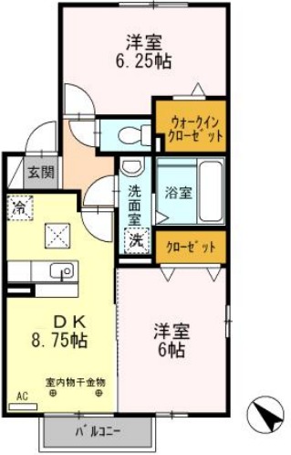 フルール シャンの間取り
