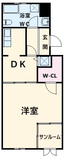 レインボーカーサ内田橋の間取り