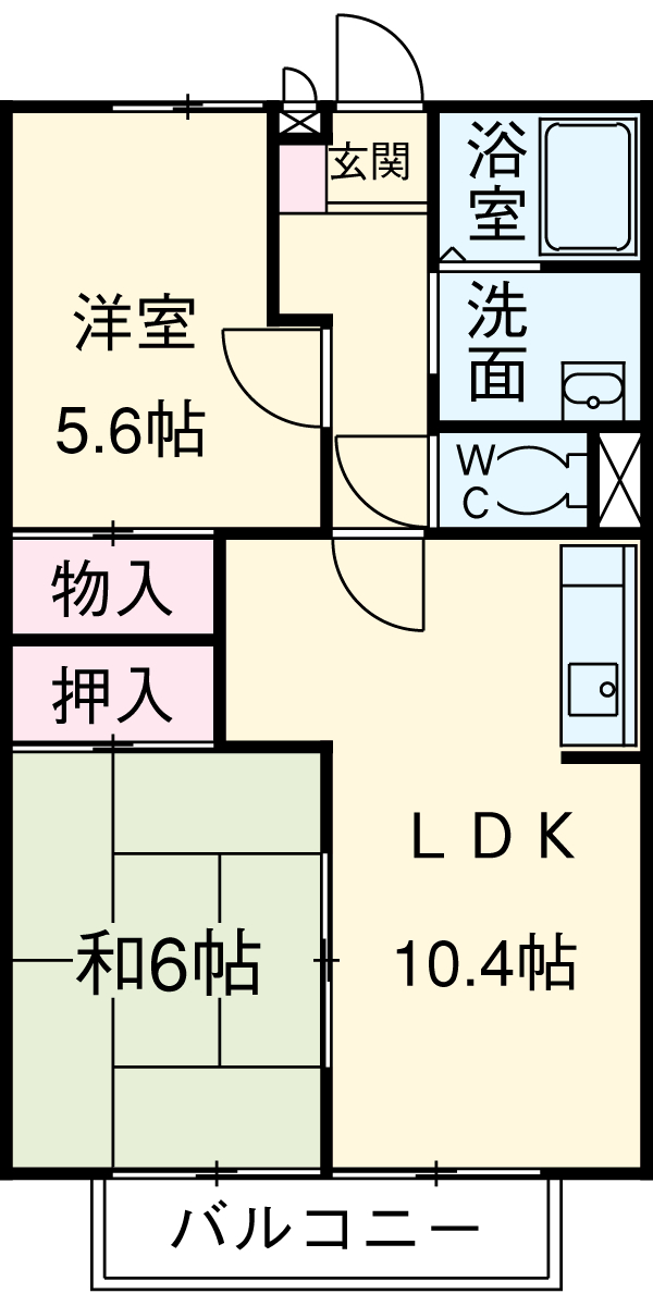 グランパス日名Bの間取り