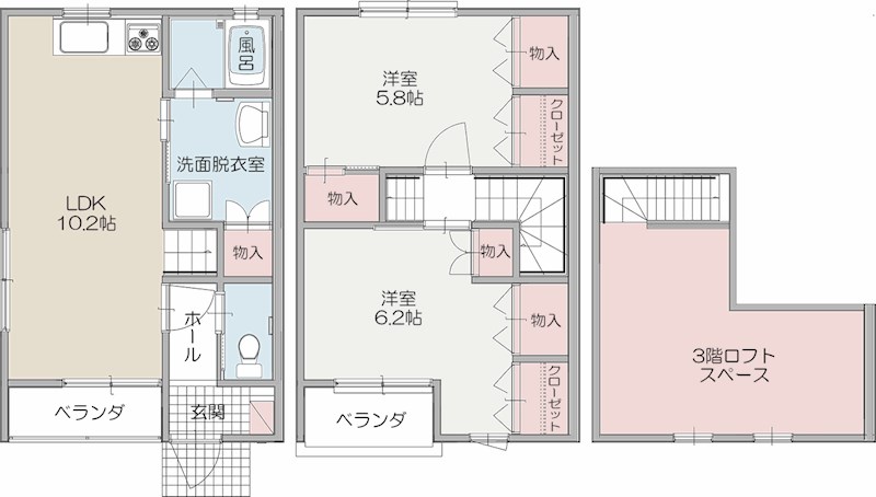 サンモールつきやの間取り