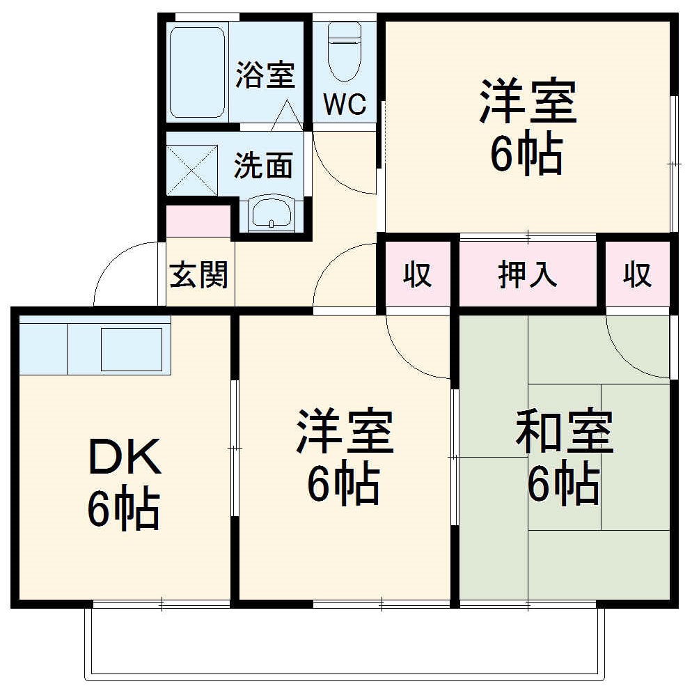 小池町の完工年月(1989年5月)築の賃貸マンションの間取り