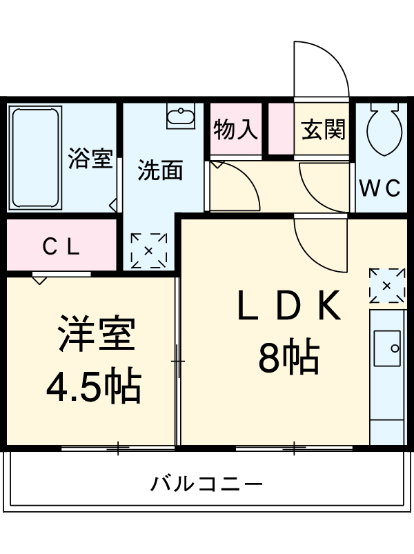 グラシューズ市川の間取り