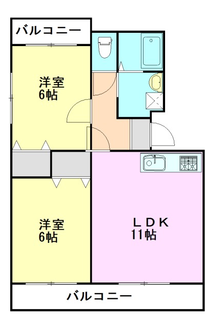 マモルハイツⅢの間取り