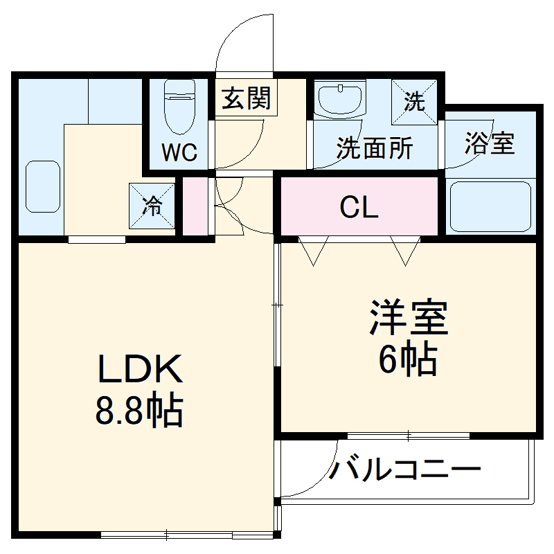 コスモ市川の間取り