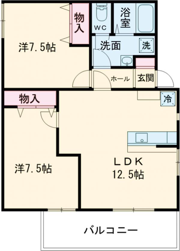 グランドハイツ西国立の間取り