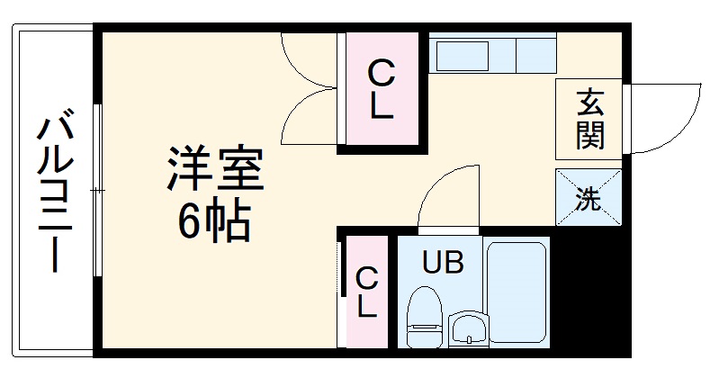 ジュネス一条・109号室の間取り