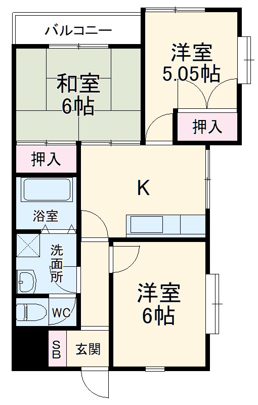 ベルヴィ西都賀の間取り