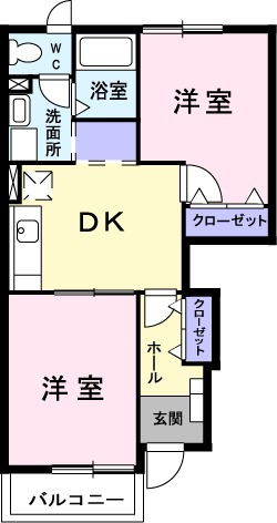 フラワ Iの間取り