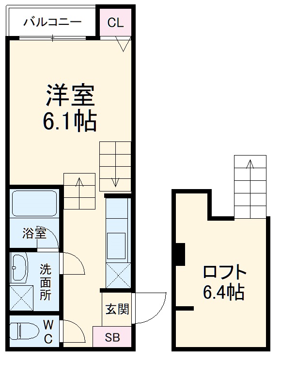 レスター大橋東シティの間取り