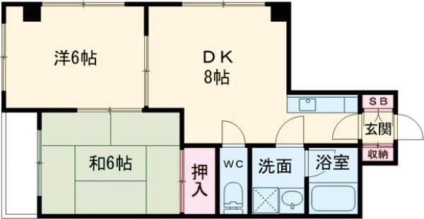 ローズシャトル1号館の間取り