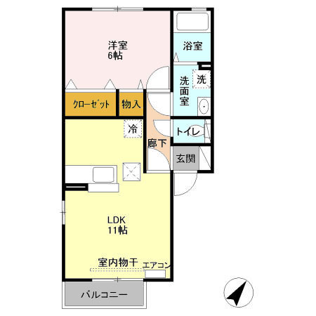 アリコ・ルージュ Aの間取り