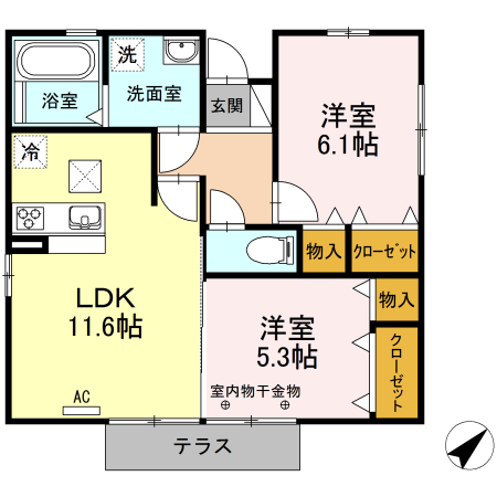 D-room御殿場市川柳 Bの間取り