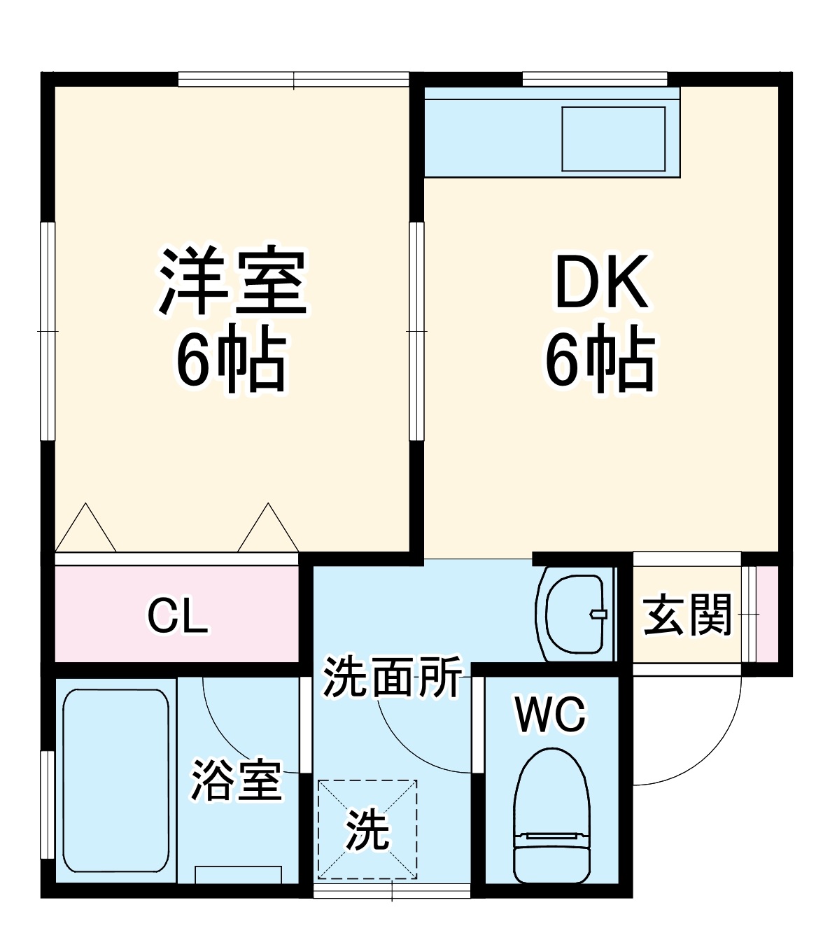 コーポ東逗の間取り