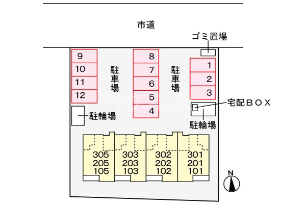2/6 駐車場