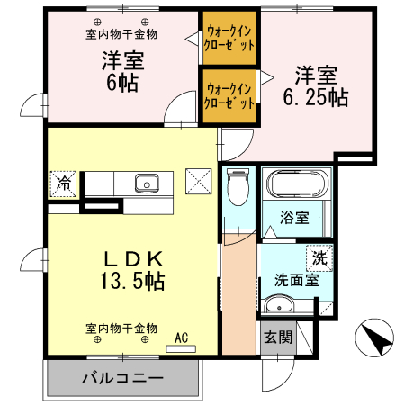 アモロッソ B棟の間取り
