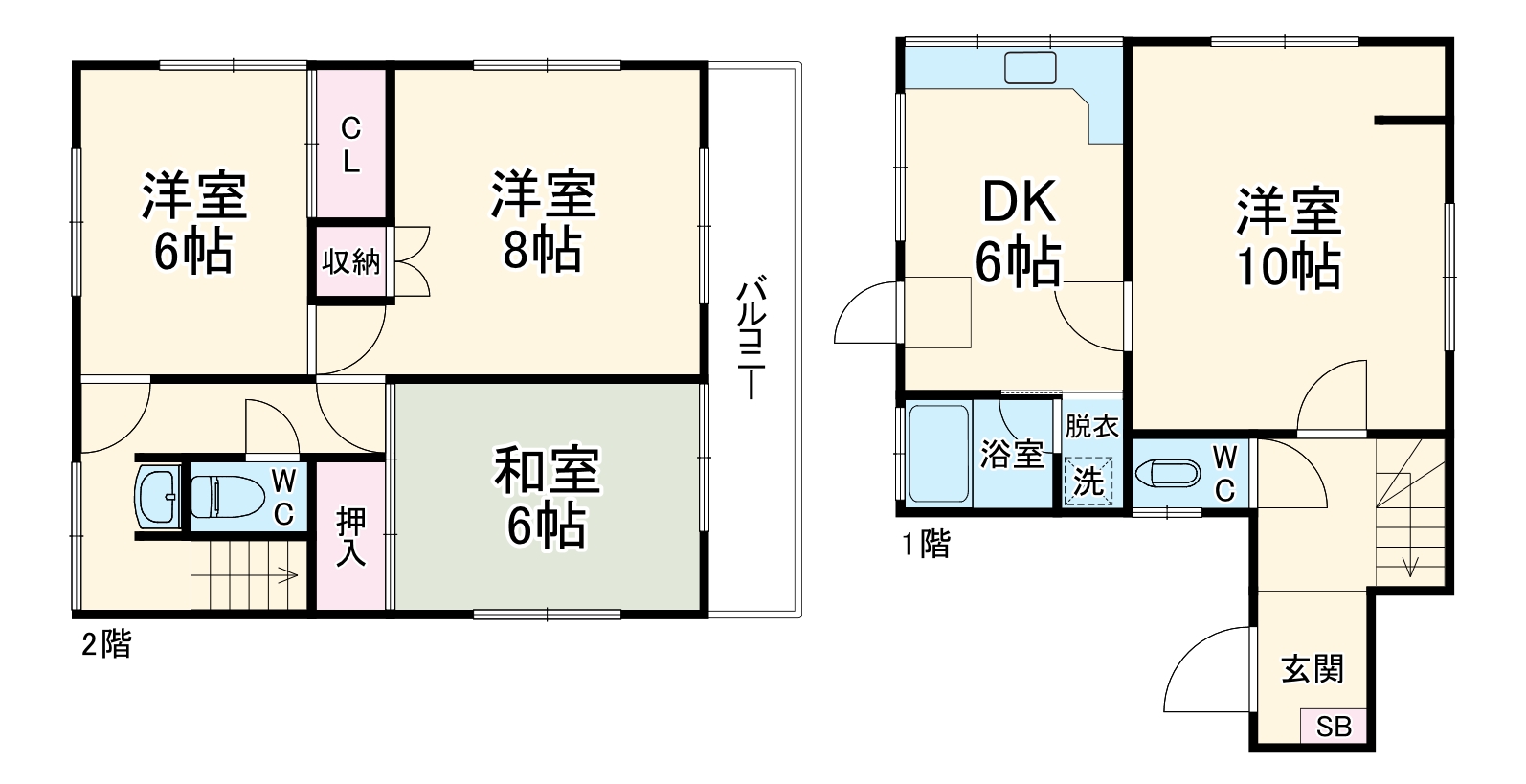中瀬町一戸建ての間取り