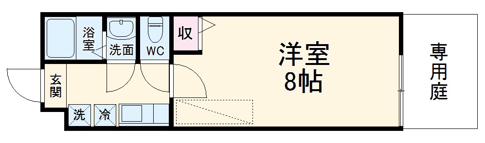 フラッティ千本二本松町の間取り