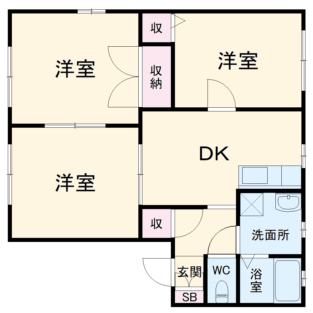 アムールオコノギBの間取り