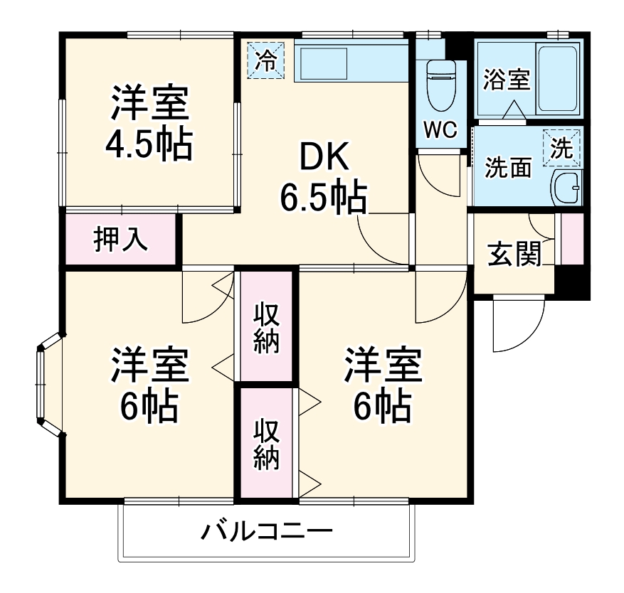 オークハイツ西所沢Ⅰの間取り