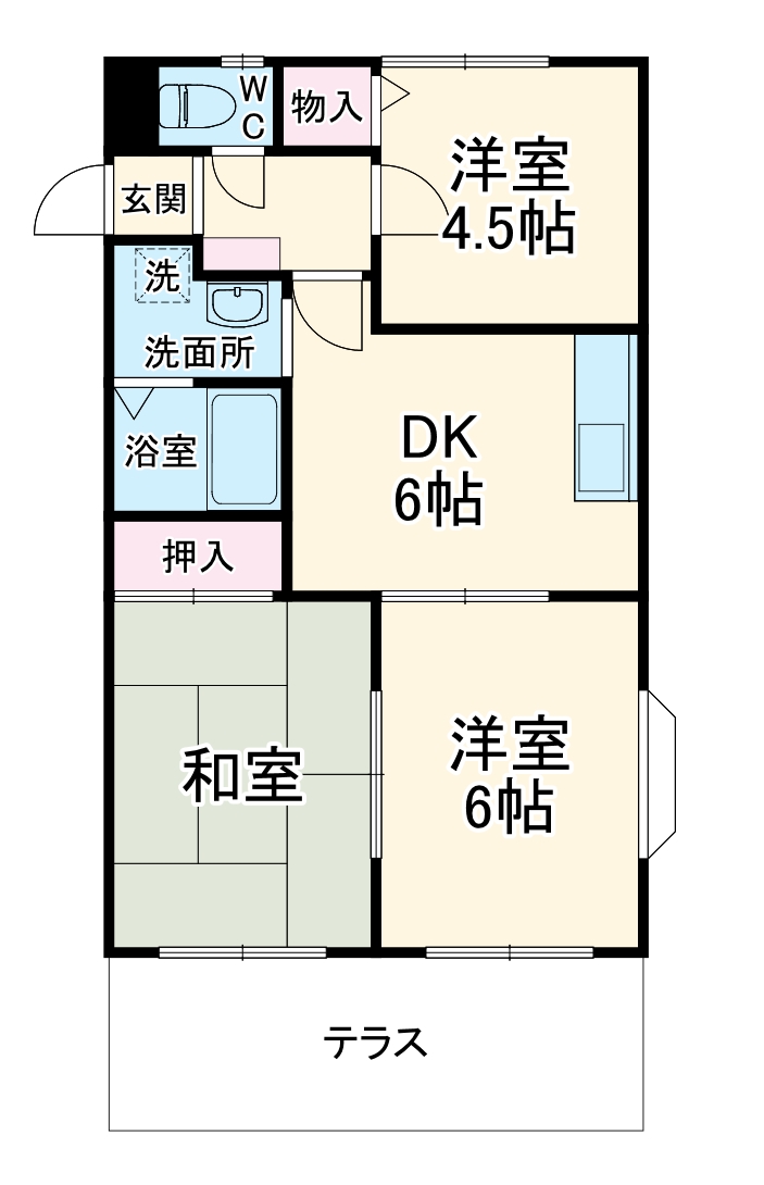 クレールメゾンAの間取り