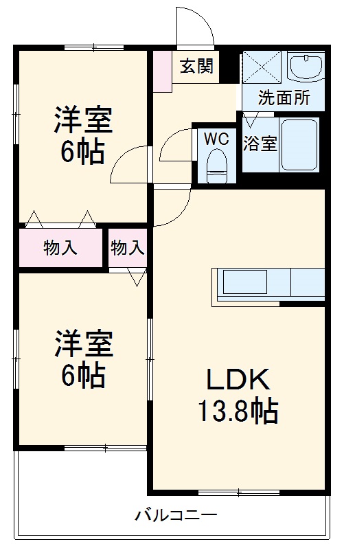 エスポワール内野台の間取り