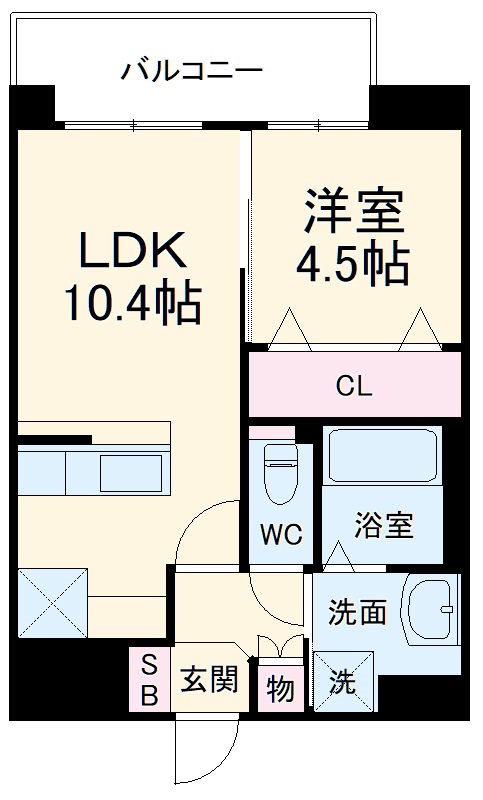 LIBTH旭橋の間取り
