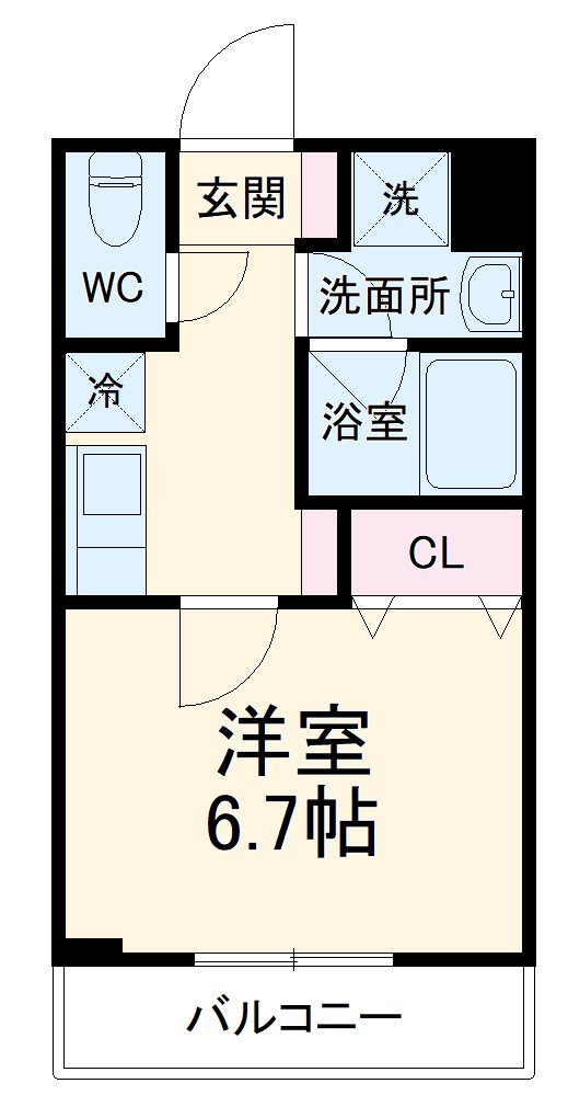 LOC'S SAGINUMA・122号室の間取り