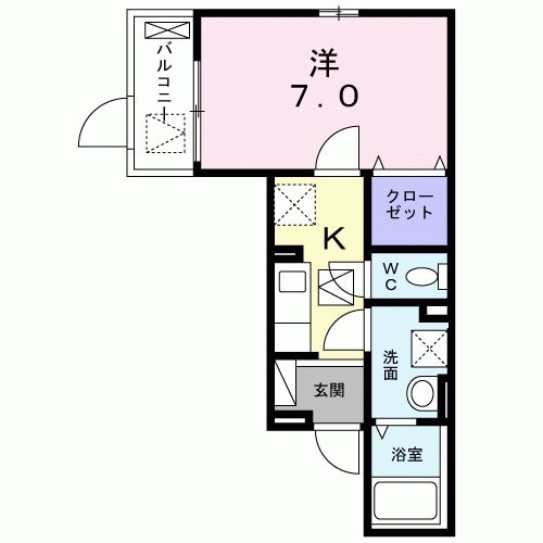 ハイツ ユベーレンの間取り