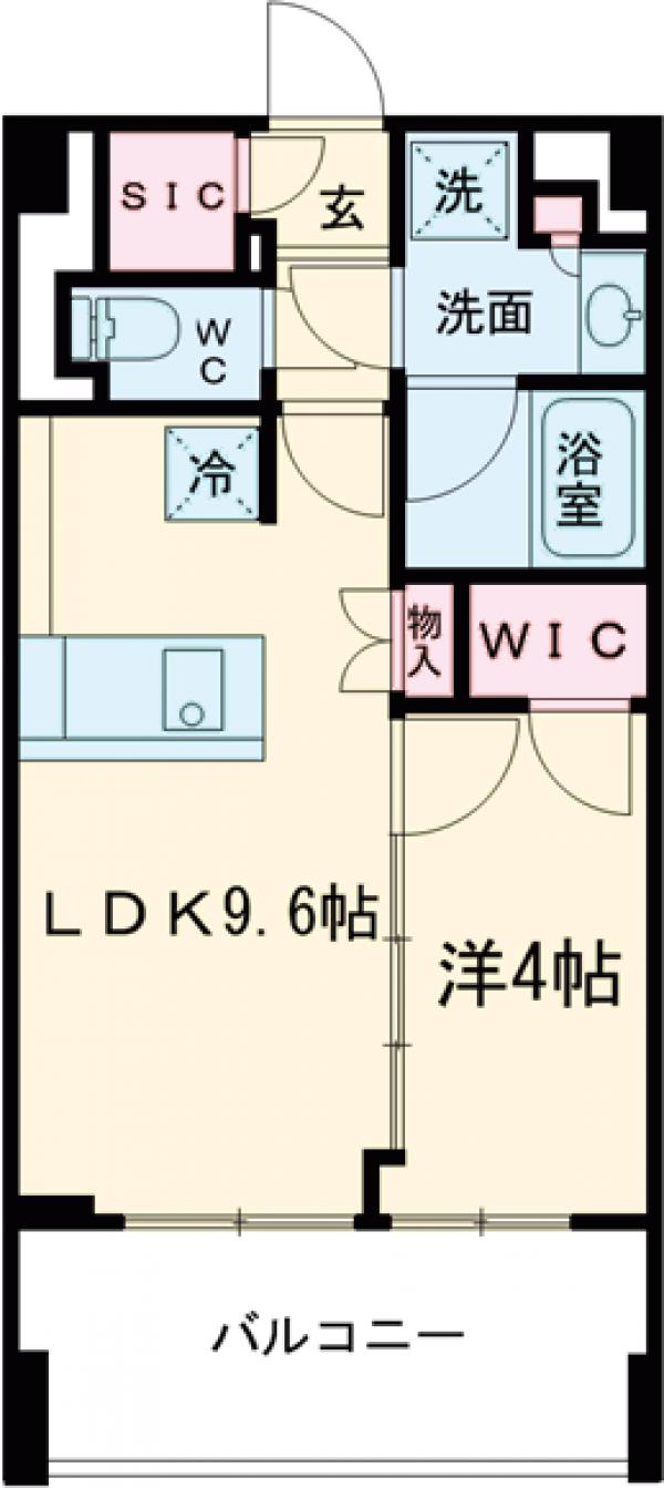 プライマル練馬豊島園・704号室の間取り