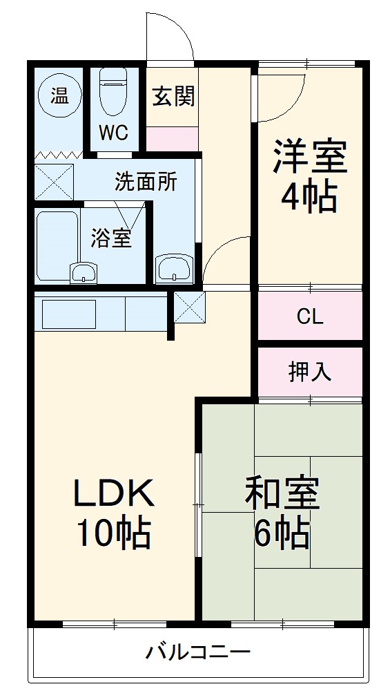 二番街田神の間取り