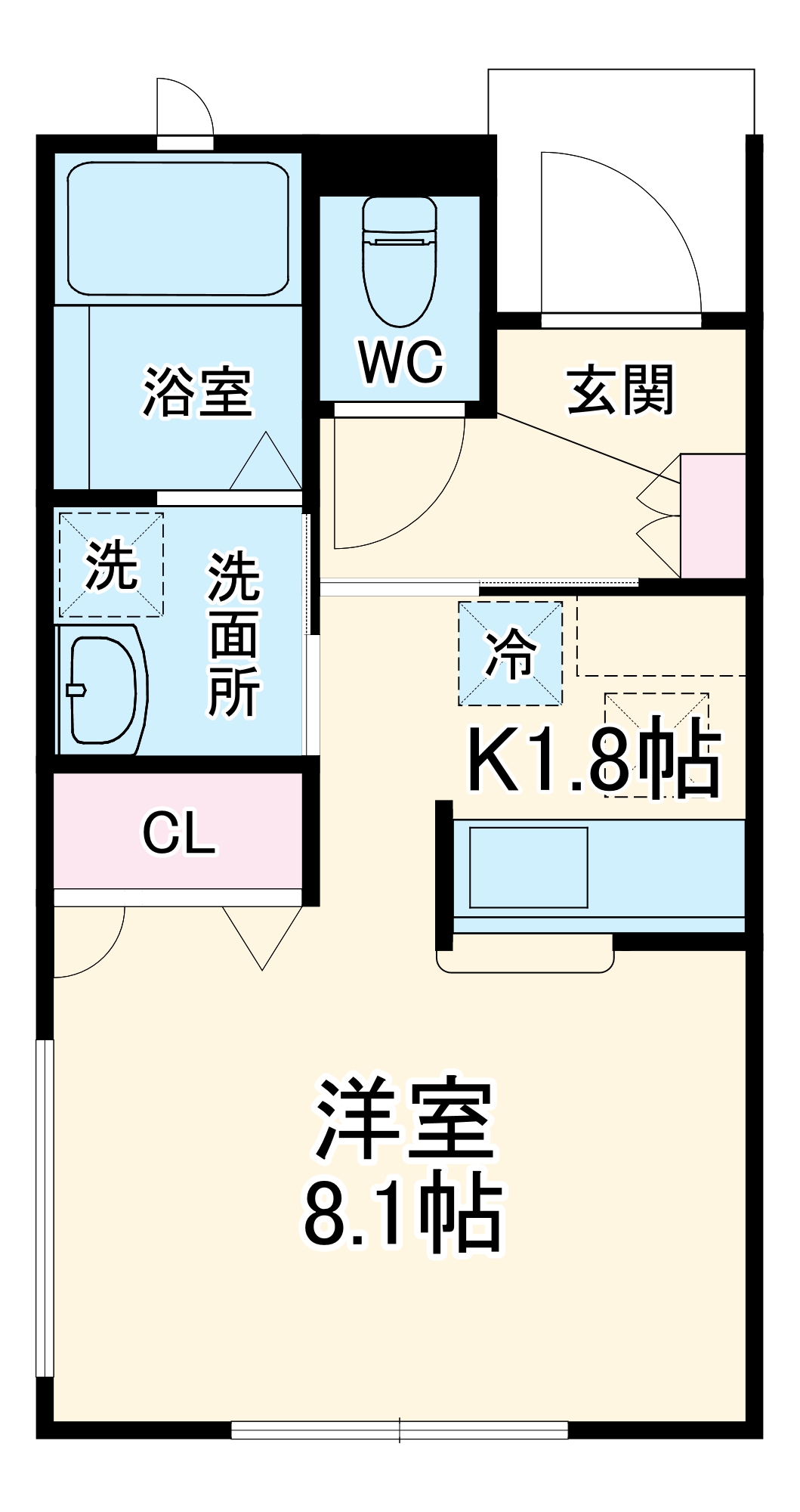 エスペランザ・102号室の間取り