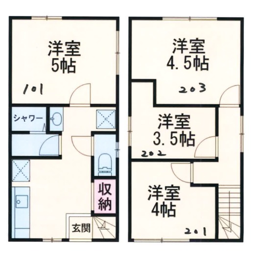 スカイハイツ赤羽北1の間取り
