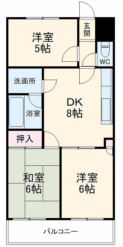 エシール所沢2号館の間取り