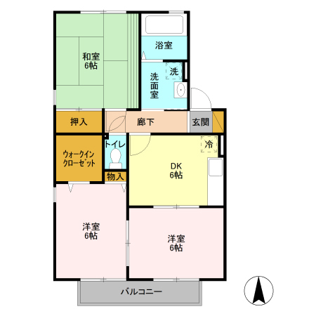 パストラル Aの間取り