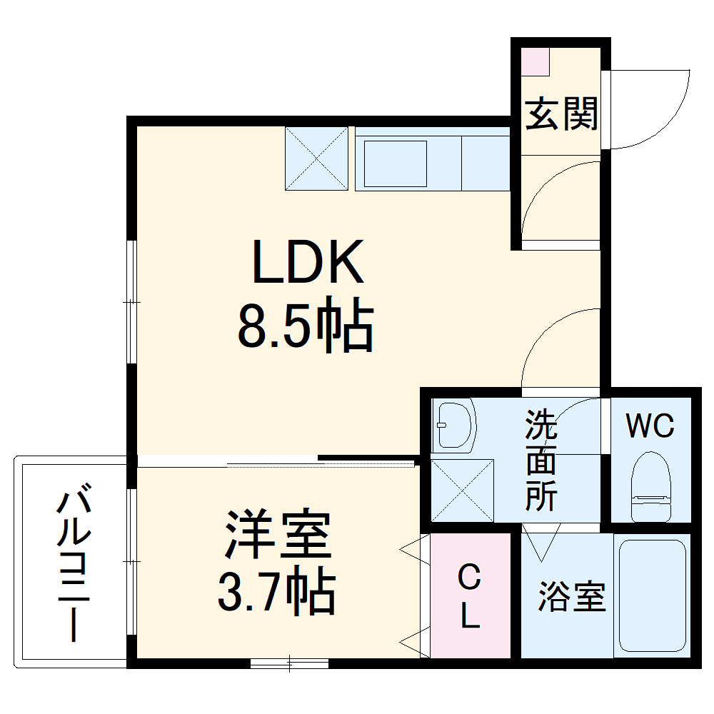 エンハンス下山門の間取り