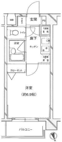パレステュディオ早稲田の間取り
