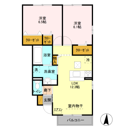 コリーヌ Aの間取り