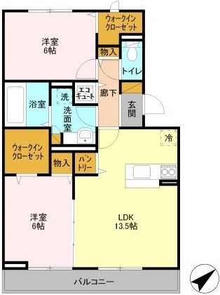 フルール ポワールの間取り