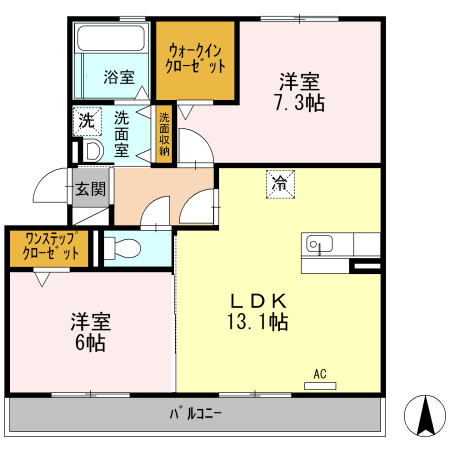 リバーハイツさらさの間取り