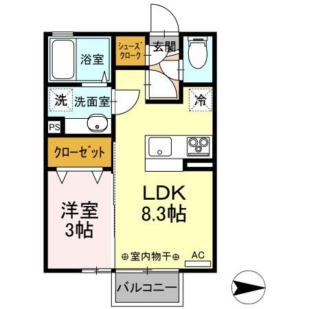 クラージュの間取り