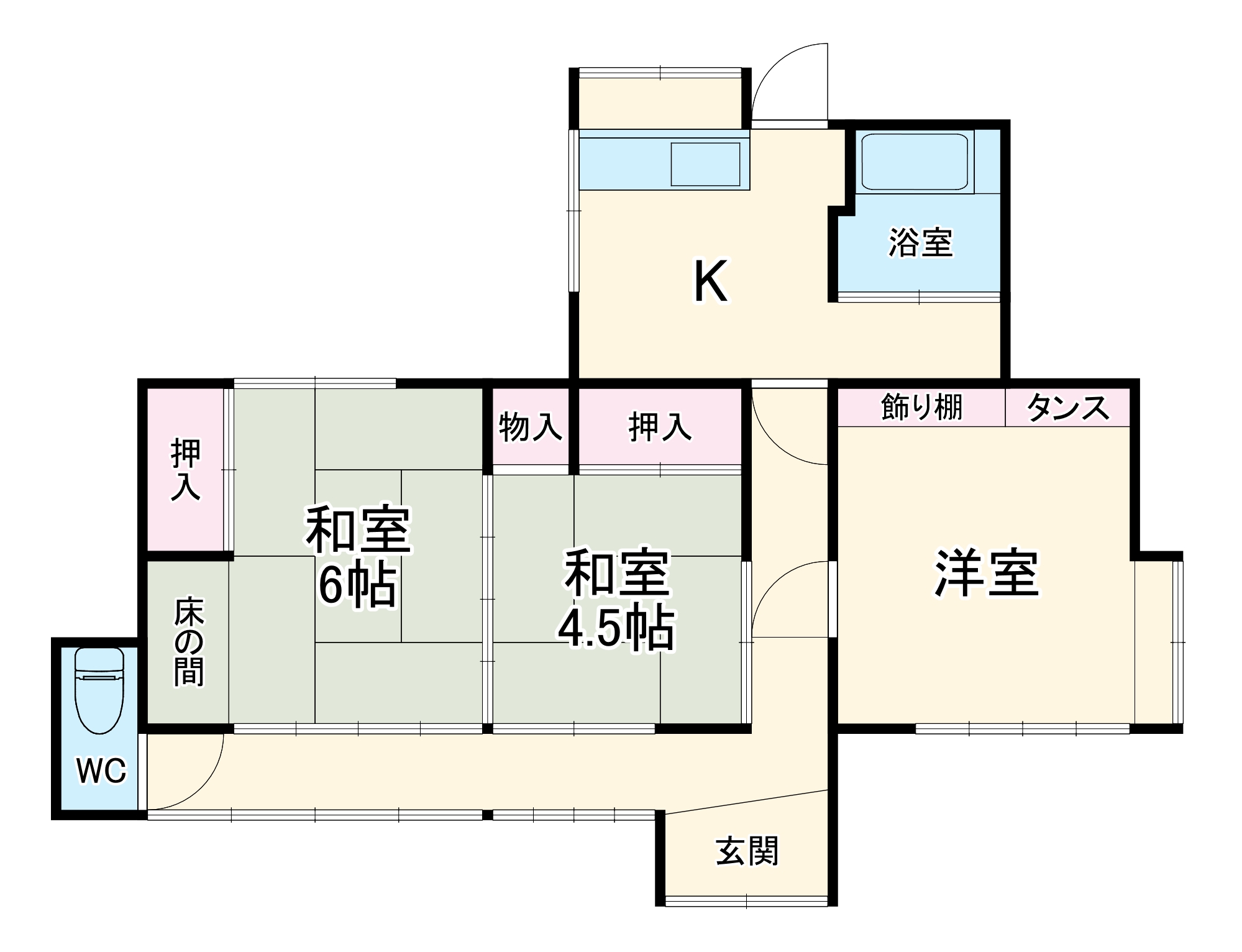 棚澤貸家1の間取り