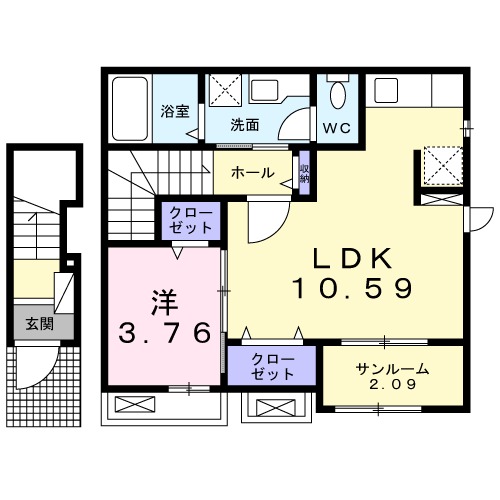 ロジュマン堀之内の間取り