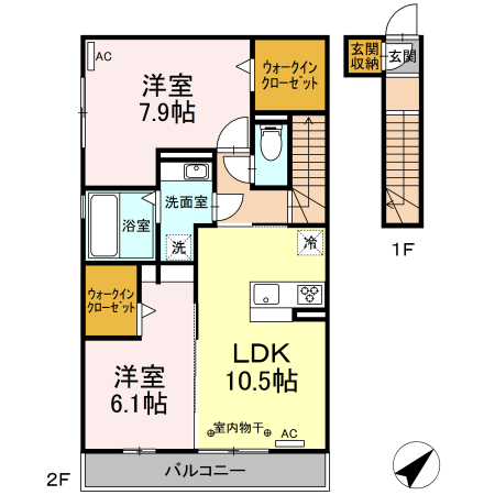 D-roomつかさの間取り
