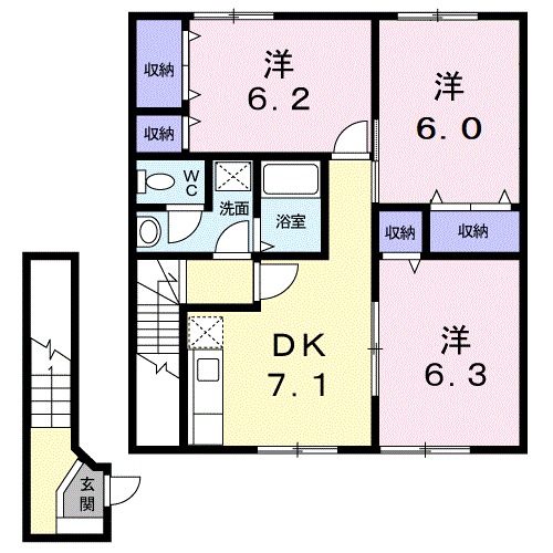 レストBMⅡの間取り