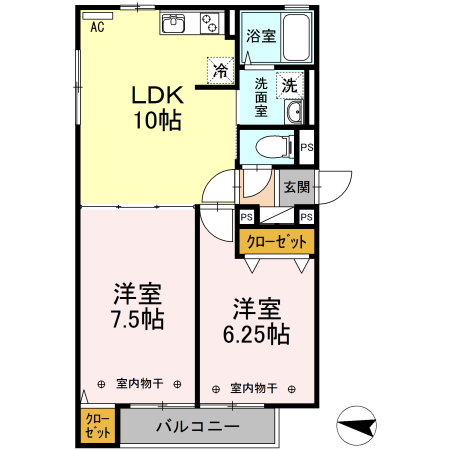 ルミエール　Aの間取り