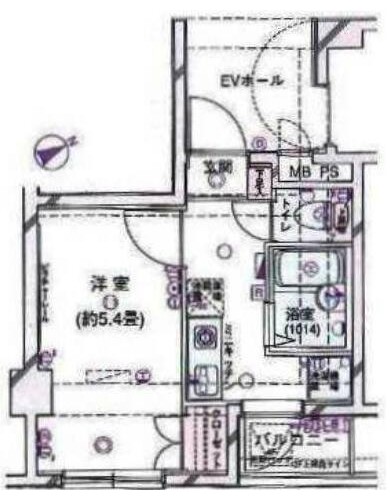 ヴェルト新宿落合・403号室の間取り